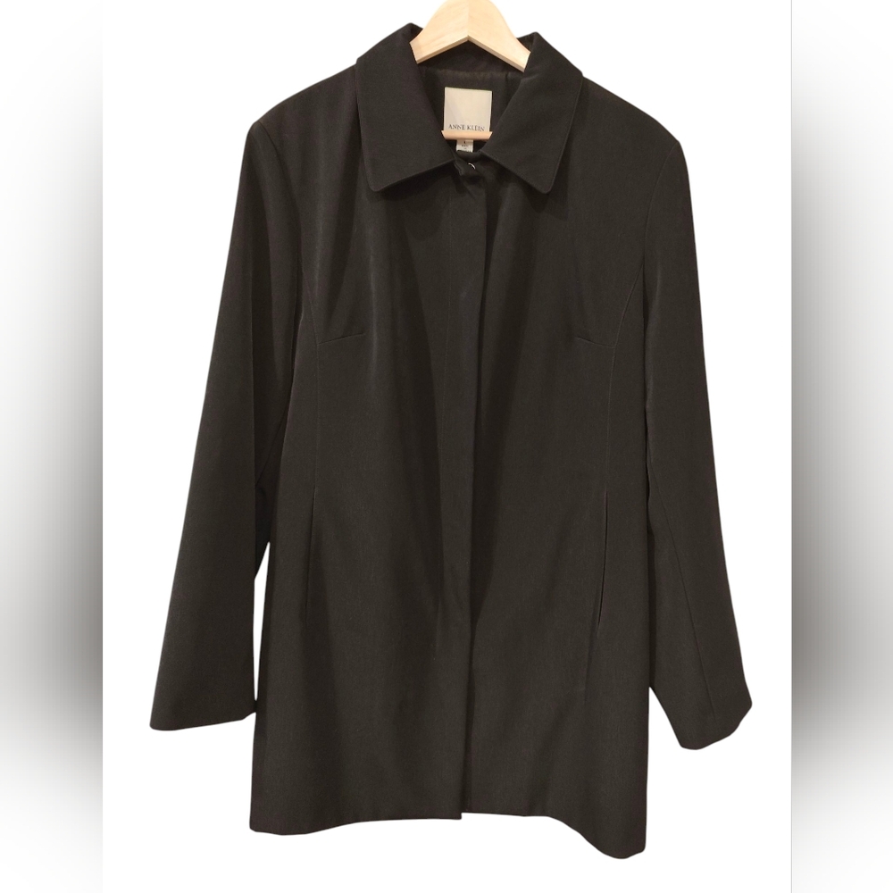 Anne Klein 2 Trench Jacket Water Resistant Black